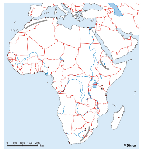 afrika városai térkép GeoLearn afrika városai térkép