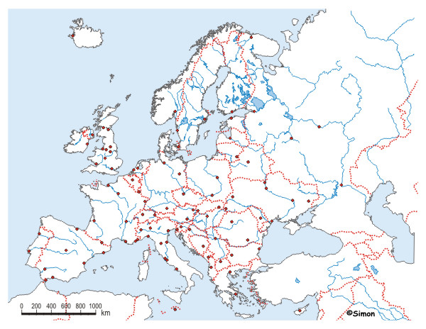 európa város térkép GeoLearn európa város térkép